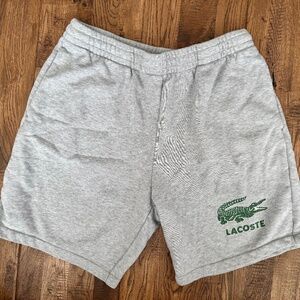Lacoste Crocodile Print Logo Cotton Fleece Shorts GH0528 Men's Size L
